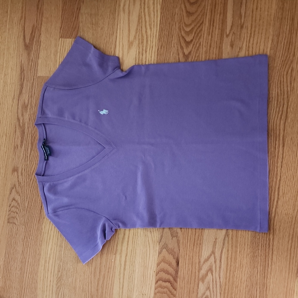 Ralph Lauren Sport, XL, purple, vneck short sleeve shirt. Classic